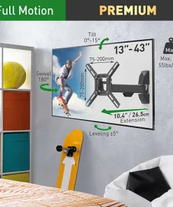 Alternative view of Barkan 2300 Monitor Wall Mount 13"~43" 25Kg Full Motion