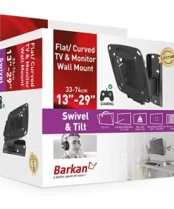 ⁦Barkan E120 Monitor Wall Mount 13"~29" 15Kg Swivel & Tilt⁩ – תמונה ⁦3⁩