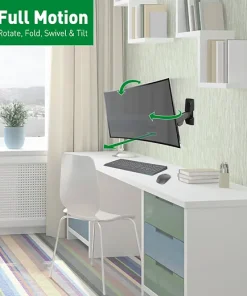 Alternative view of Barkan E140 Monitor Wall Mount 13"~29" 15Kg Full Motion