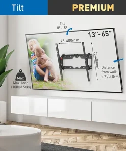 Alternative view of Barkan E310+ Monitor Wall Mount 13"~65" 50Kg Tilt