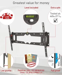 ⁦Barkan E410+ Monitor Wall Mount 13"~90" 60Kg Tilt⁩ – תמונה ⁦3⁩