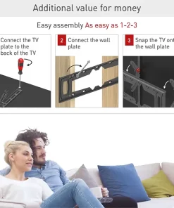 ⁦Barkan E410+ Monitor Wall Mount 13"~90" 60Kg Tilt⁩ – תמונה ⁦4⁩