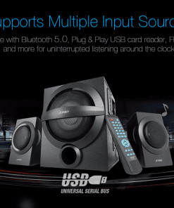⁦F&D A140X 2.1 Black Bluetooth,USB,Memory Card,RC⁩ – תמונה ⁦8⁩