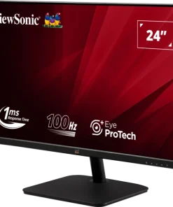 ⁦ViewSonic VA2432-MH 23.8 IPS 100Hz HDMI VGA VESA SPK Black⁩ – תמונה ⁦3⁩