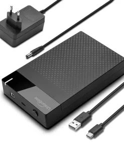 UnionSine SATA HDD 3.5" to USB-C Enclosure + AC Adapter
