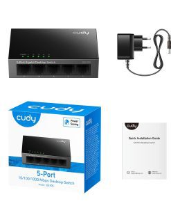 ⁦CUDY GS105 5-Port 10/100/1000 Metal Switch⁩ – תמונה ⁦4⁩