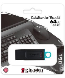 ⁦Kingston DataTraveler 64G USB3.2 G1 Flash Drive⁩ – תמונה ⁦3⁩