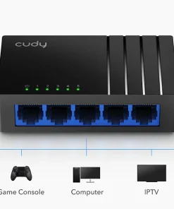 Alternative view of CUDY GS105D 5-Port 10/100/1000 Switch