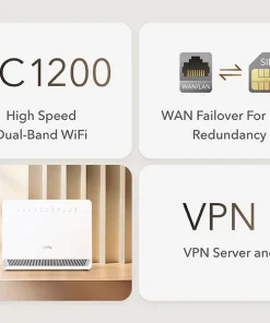 Alternative view of CUDY LT700E AC-1200 4G LTE Cat6 Giga WiFi Router
