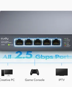 Alternative view of Cudy Switch HS105 5 Port 2.5GbE Metal