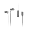 Lenovo 300 USB-C Wired In-Ear Headphone & Mic Grey