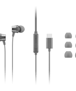 ⁦Lenovo 300 USB-C Wired In-Ear Headphone & Mic Grey⁩ – תמונה ⁦5⁩